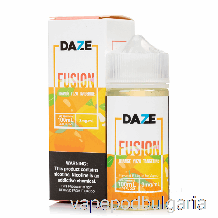 Vape Течности портокал юзу мандарина - 7 Daze Fusion - 100ml 0mg